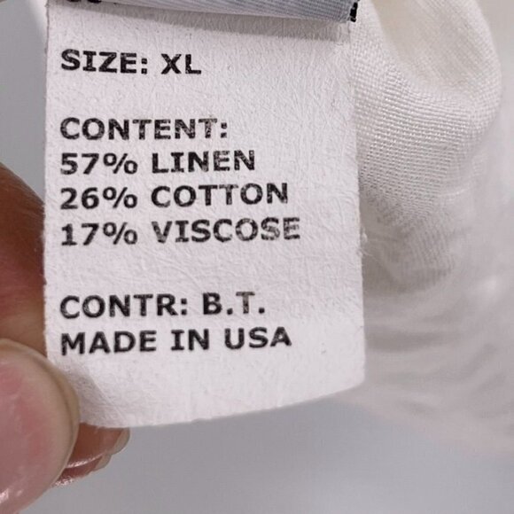 Cut Loose Size XL White Lagenlook Minimalist Coastal Long Sleeve Tunic Top - Picture 5 of 5